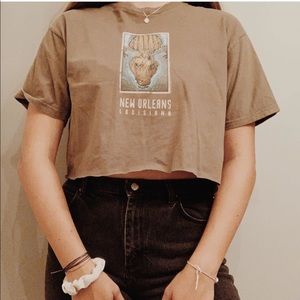 Cropped New Orleans Gator Tee